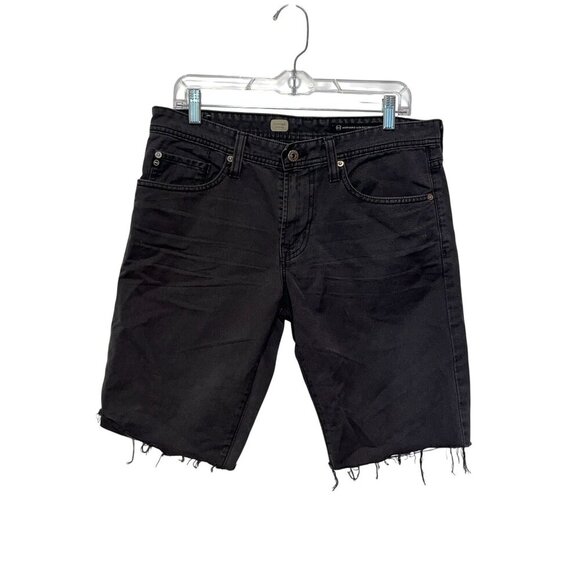 Adriano Goldschmied Black The Protege Straight Bermuda  Cutoff Shorts Mens Size - Picture 1 of 10